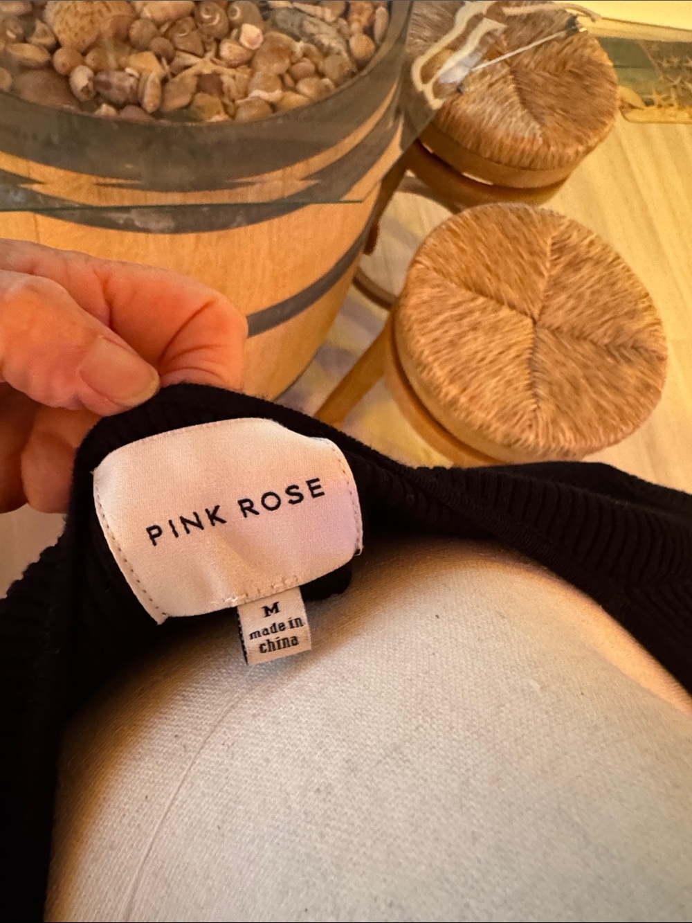 Pink Rose Black Knit Flare Pants with Matching Zip Cardigan Set - Picture 3 of 5
